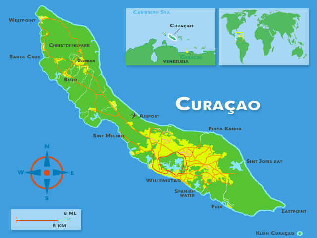 curacao map